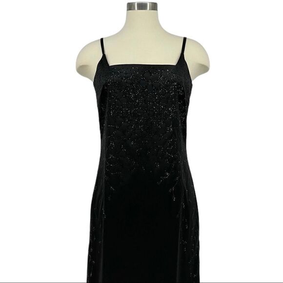 BYER TOO! Black Evening Gown with Floral Sequins - Picture 4 of 9